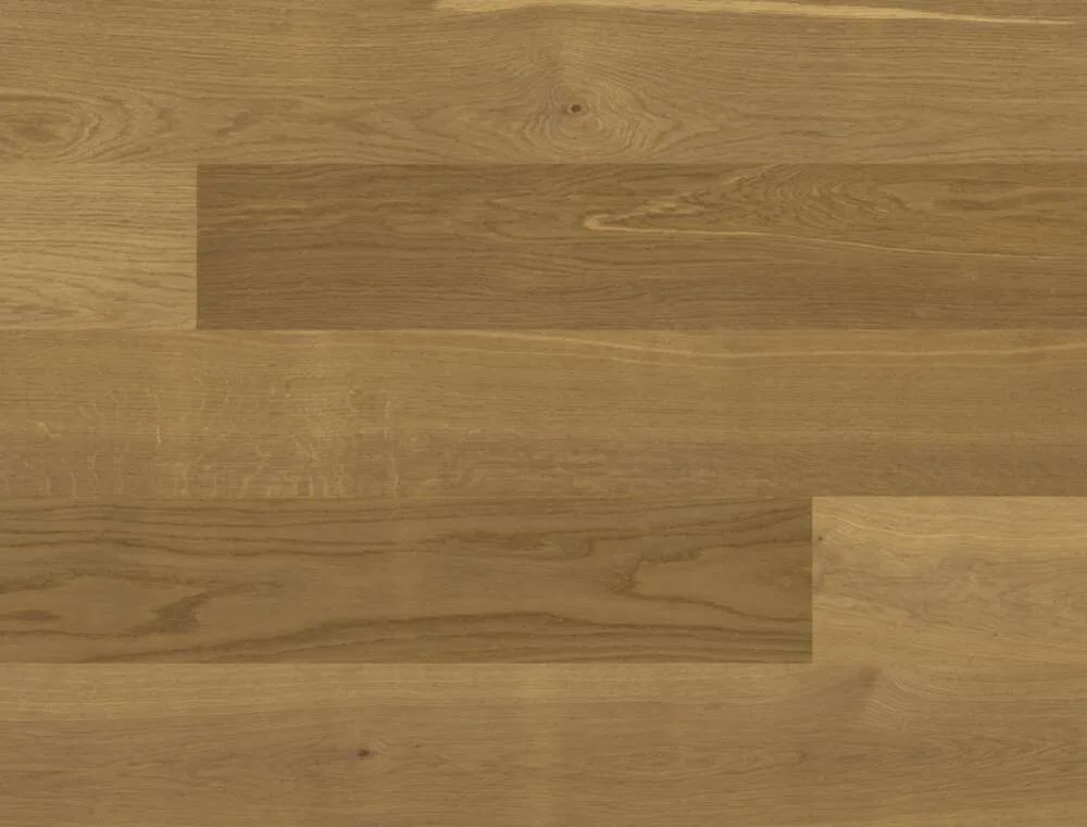 Villapark Parkett aus leicht geräucherter Eiche Crema, 2-schichtig, B-Protect®-Oberfläche, gebürstete Struktur