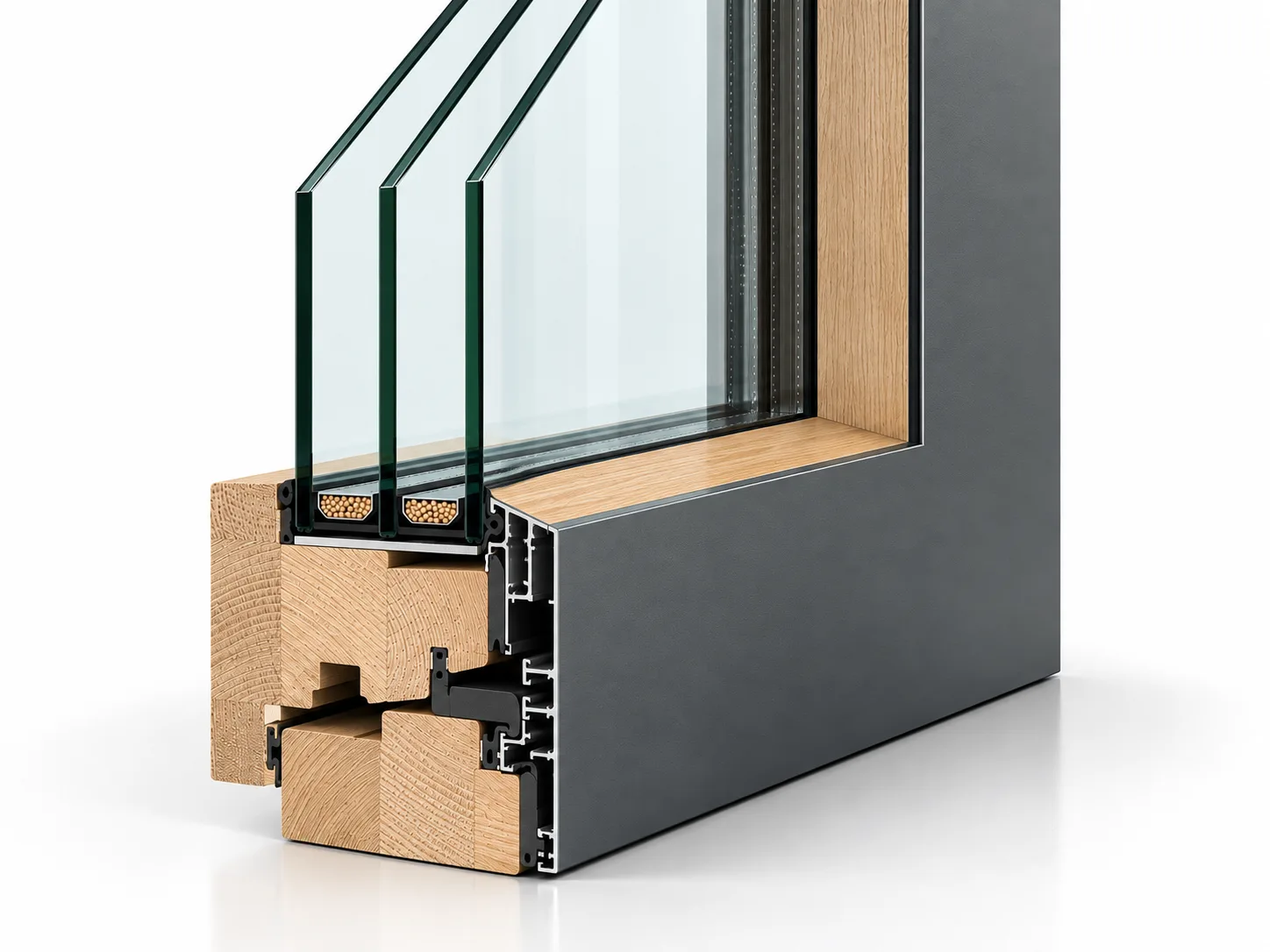 Fereastră LEMN-ALUMINIU HF520 Studio — Lemn-Aluminiu