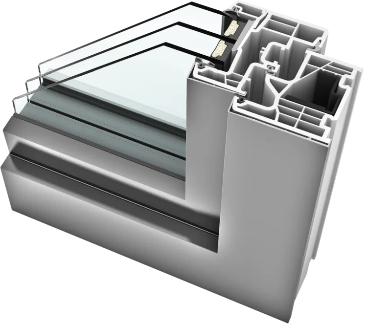 Finestra PVC-alluminio Internorm KF310 Home Pure finiture