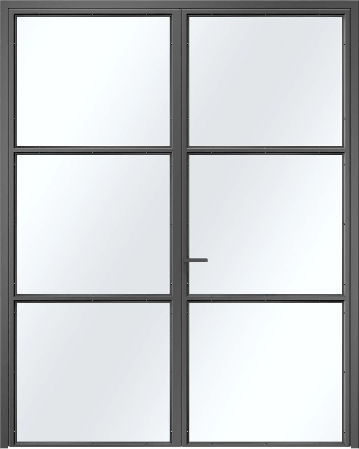 Steel Loft Door Hinged 2 canate corner trim