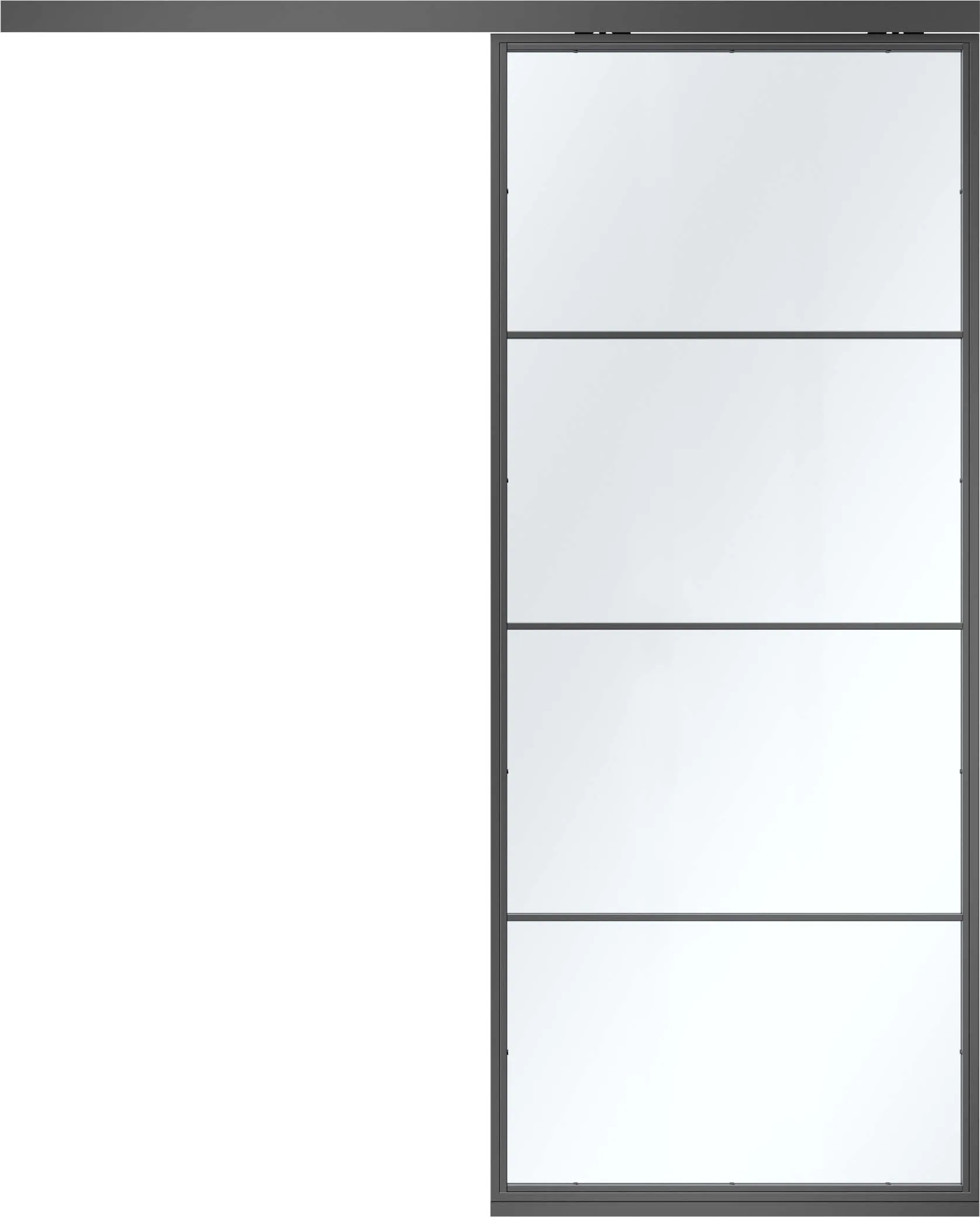 Steel Loft Door Sliding 1 canat slim