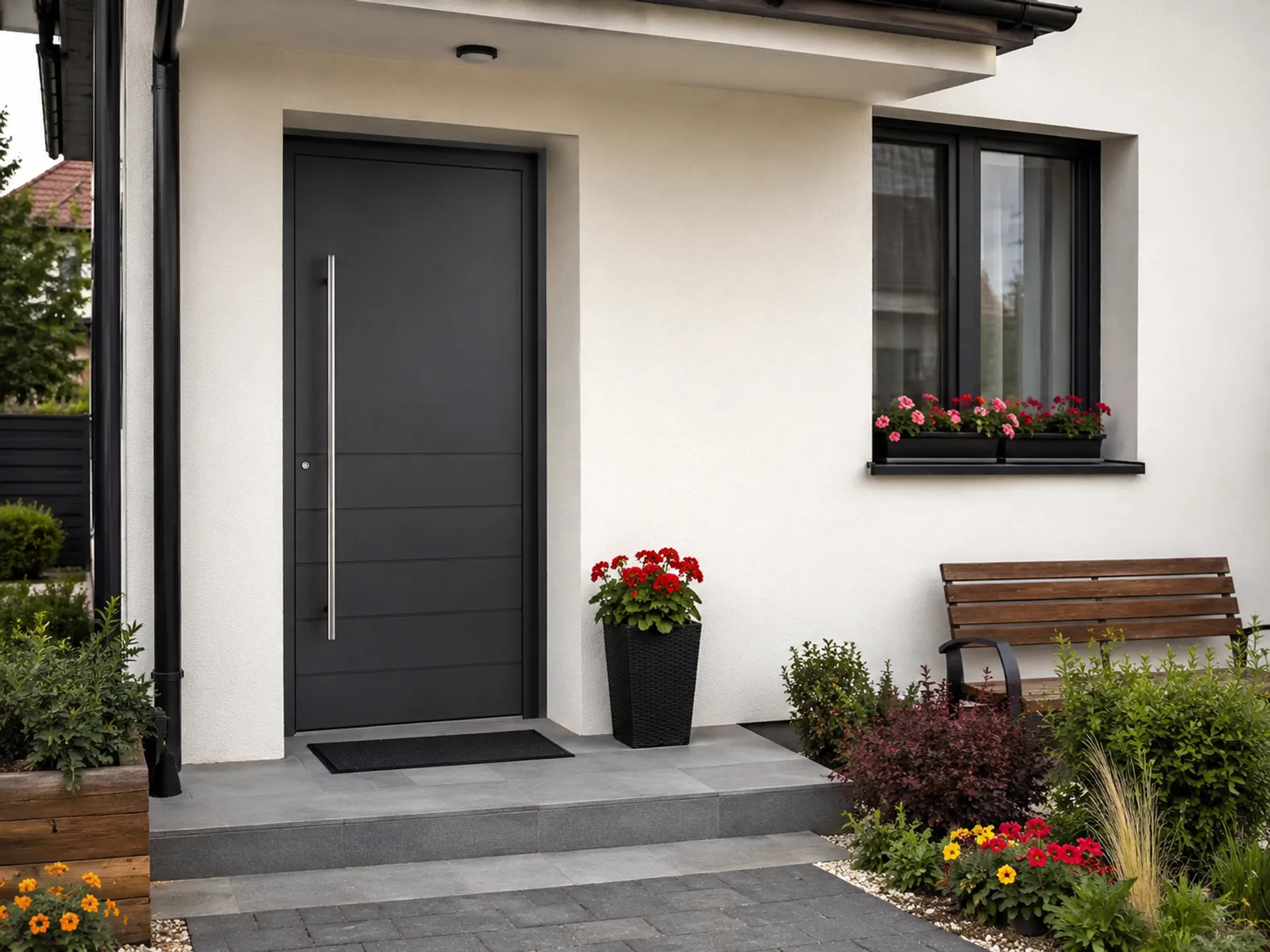 Ușă exterior aluminiu L101 — Aluminiu