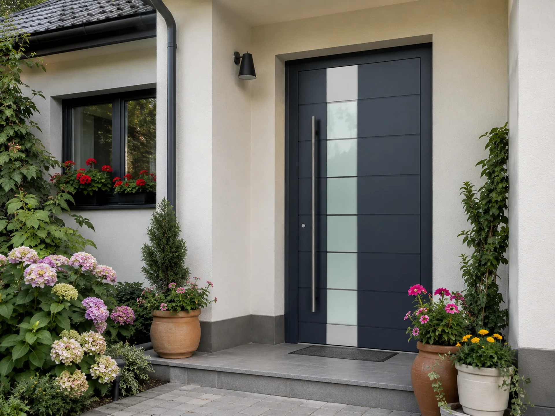 Ușă exterior aluminiu L120 — Aluminiu