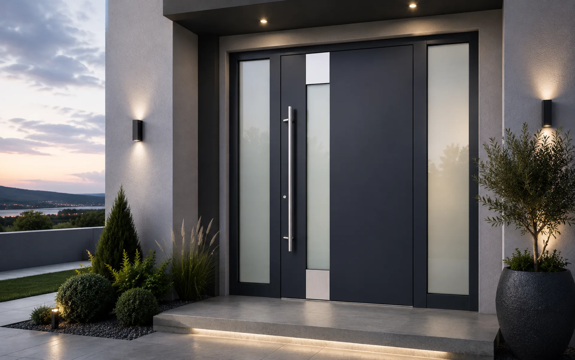 Ușă exterior aluminiu Thiral L121 — ambient