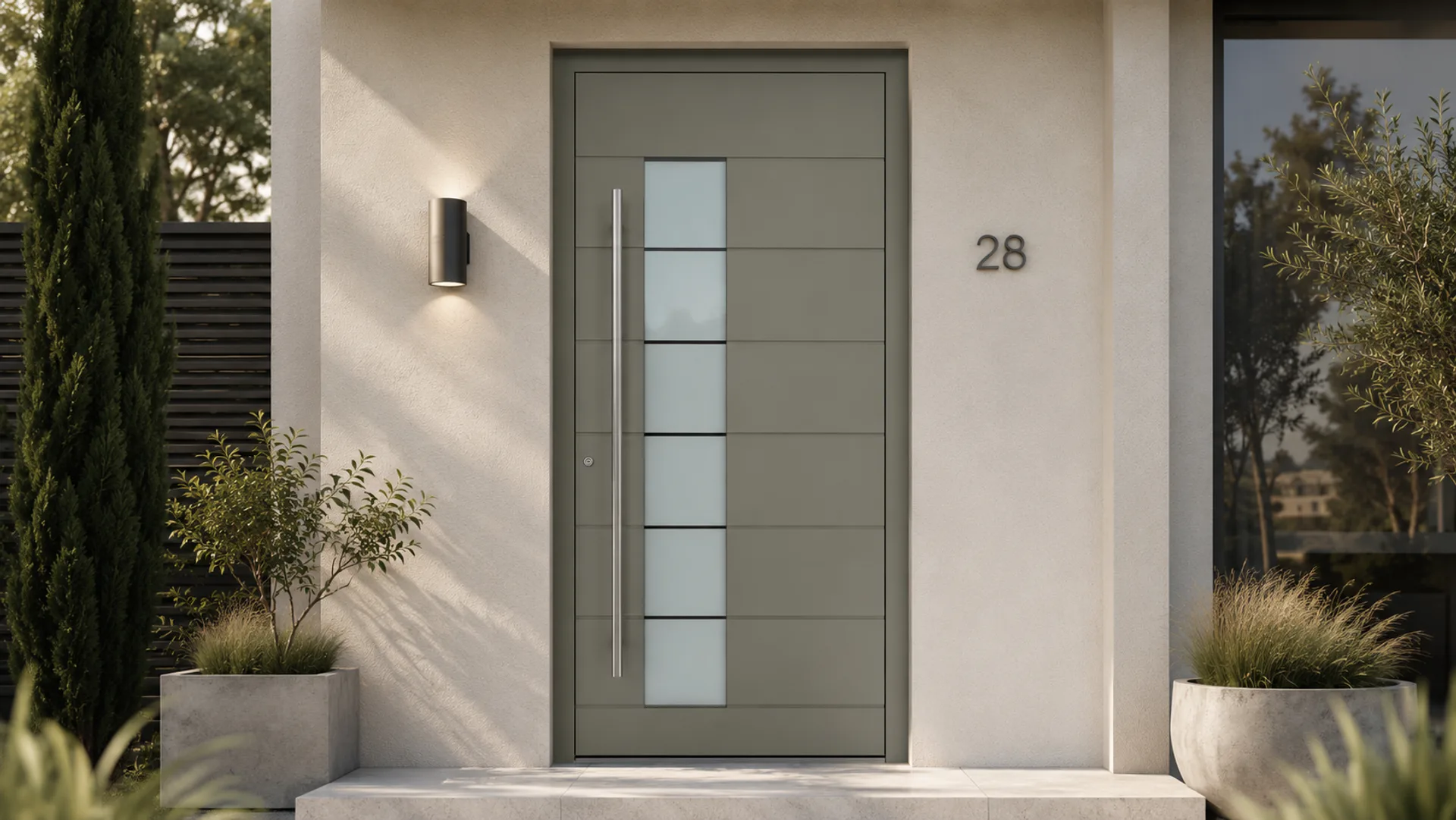 Ușă exterior aluminiu Thiral L123 — ambient