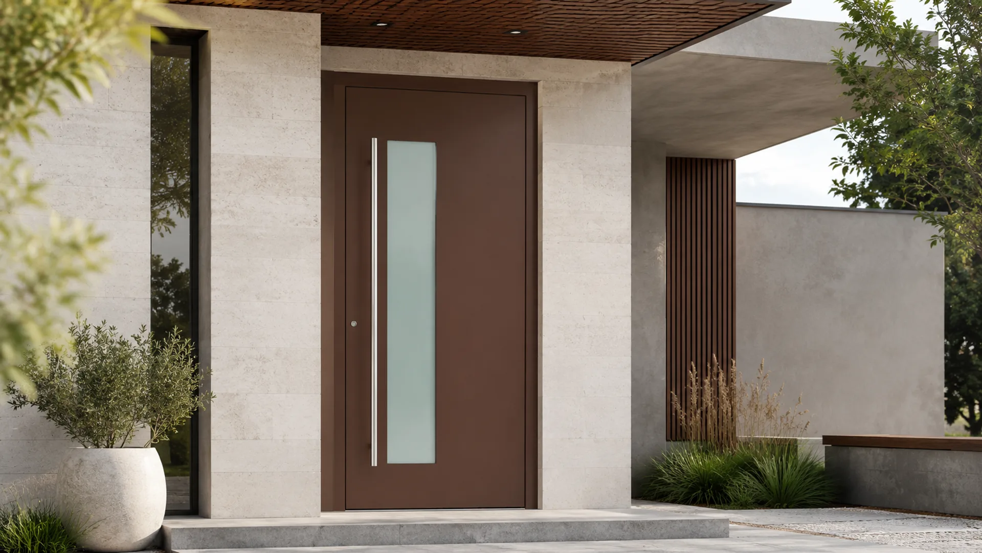 Ușă exterior aluminiu Thiral L124 — ambient