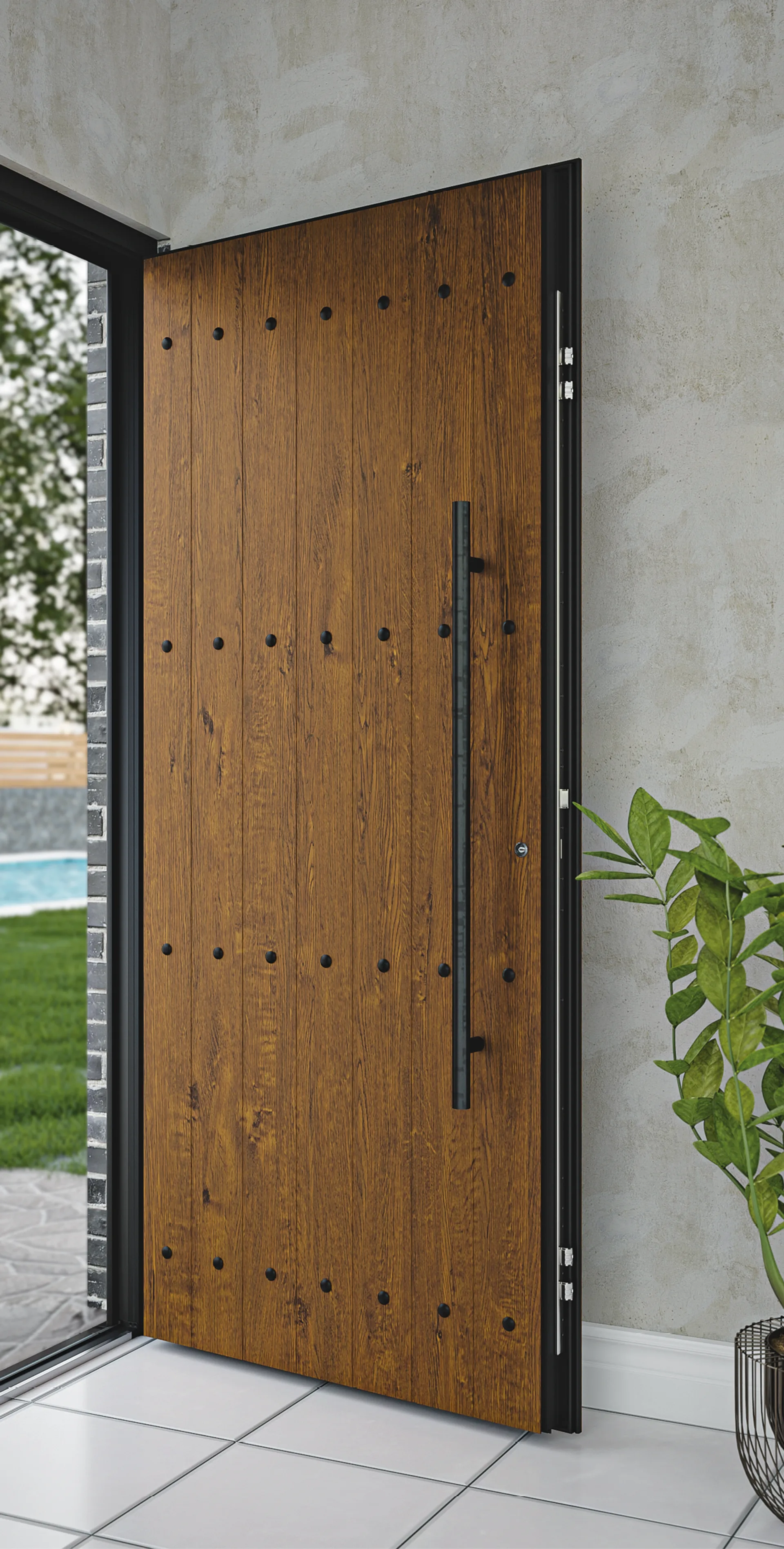Ușă exterior aluminiu Thiral L231 — product render