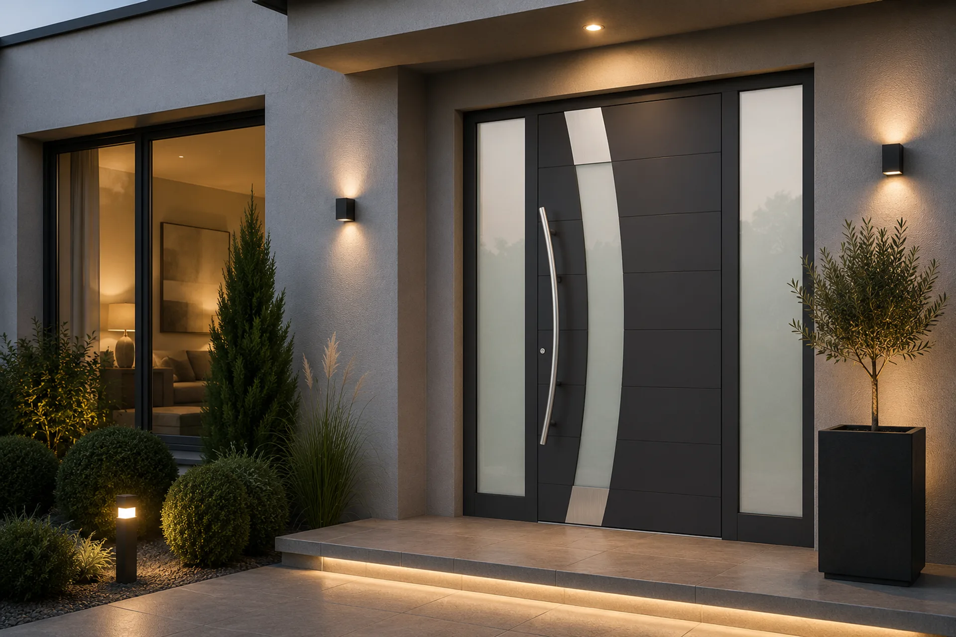 Ușă exterior aluminiu Thiral L420-1 — ambient