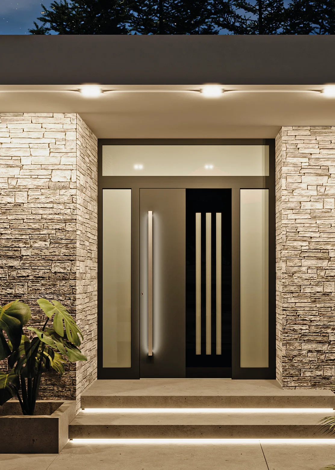 Ușă exterior aluminiu L731 — Aluminiu