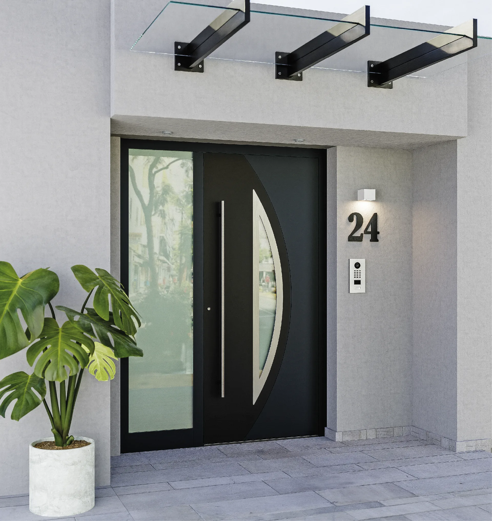 Ușă exterior aluminiu L331 — Aluminiu 2