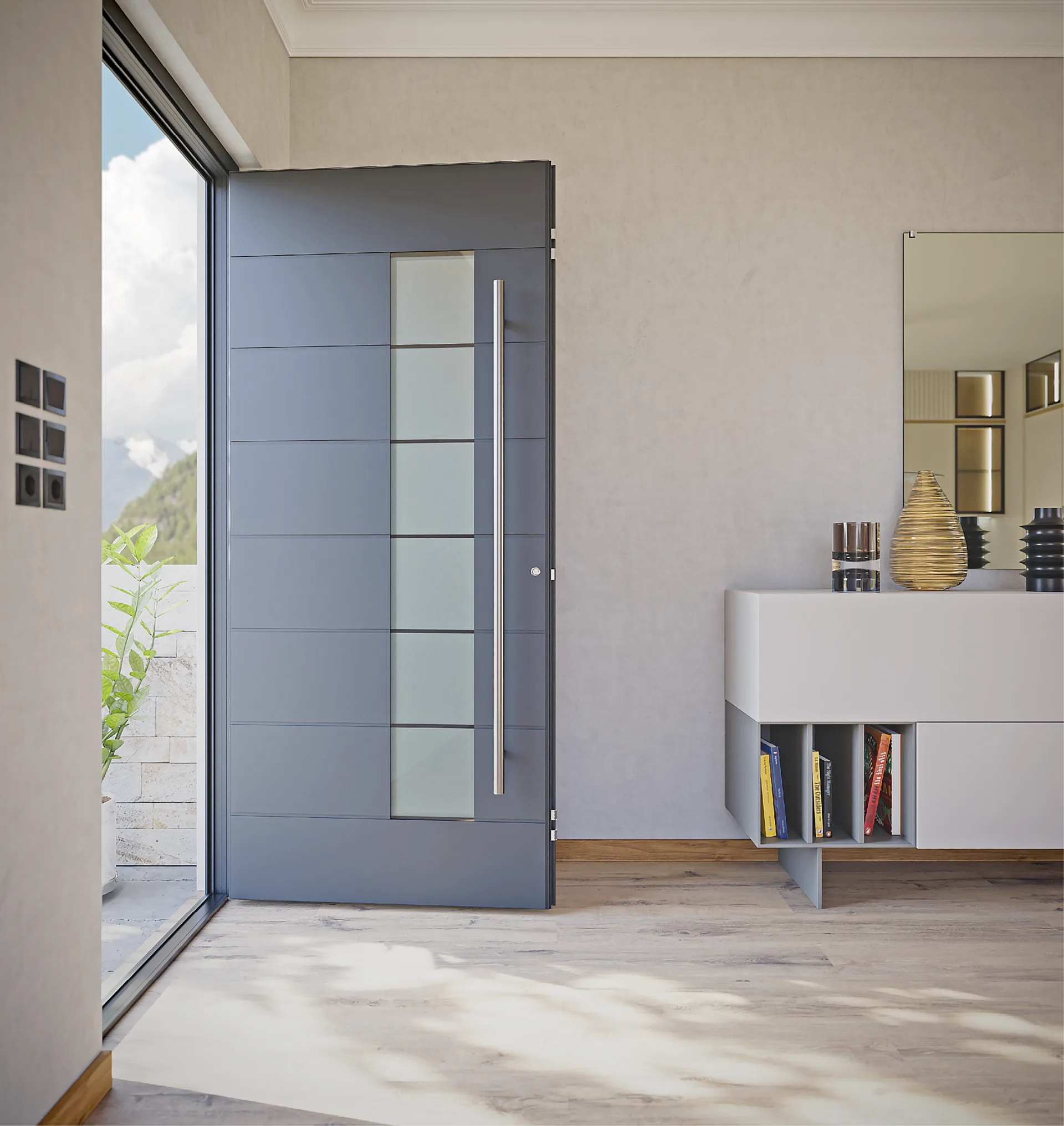 Ușă exterior aluminiu L331 — Aluminiu 5