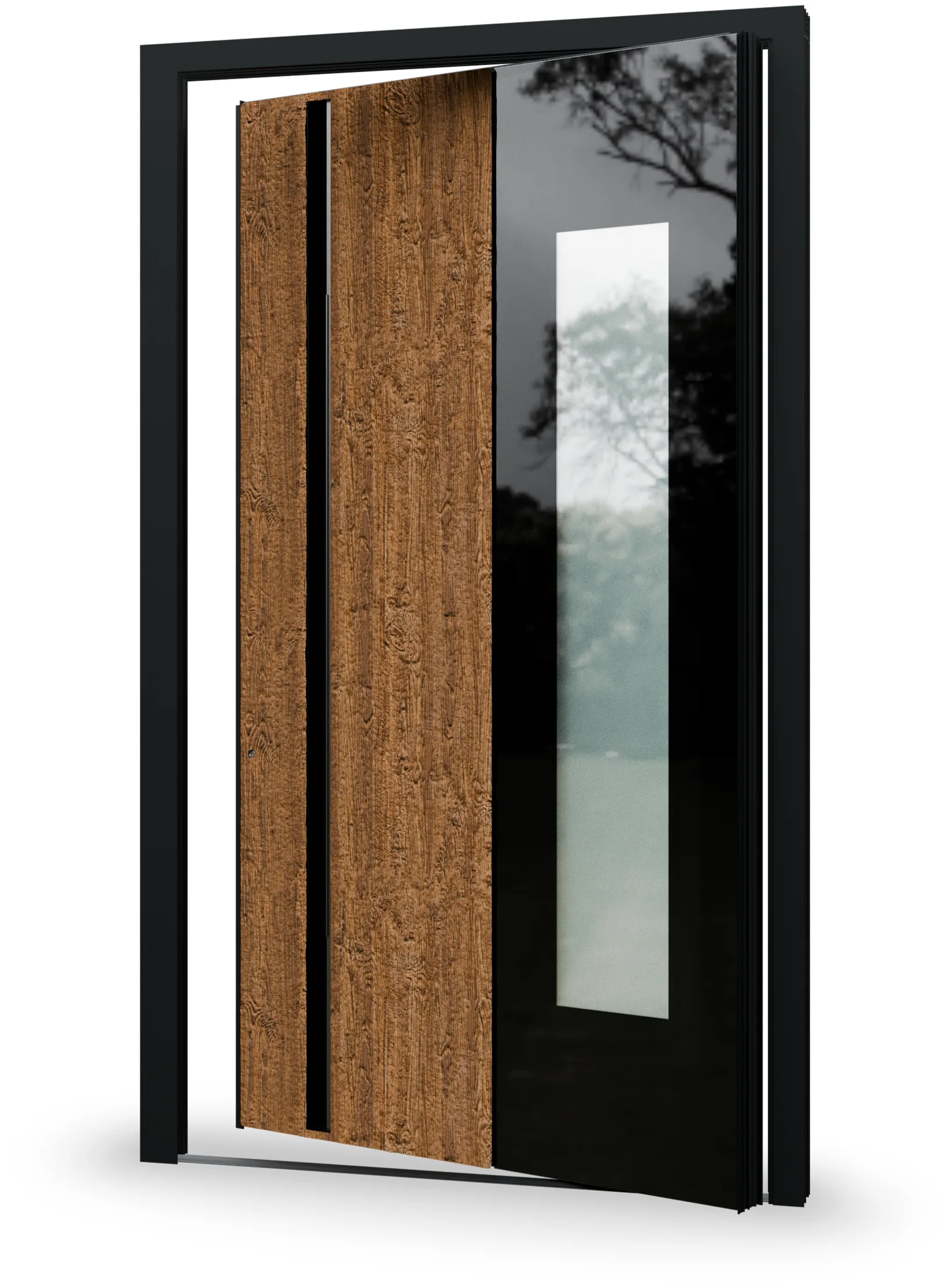 Ușă pivotantă Thiral PV3000 — silhouette