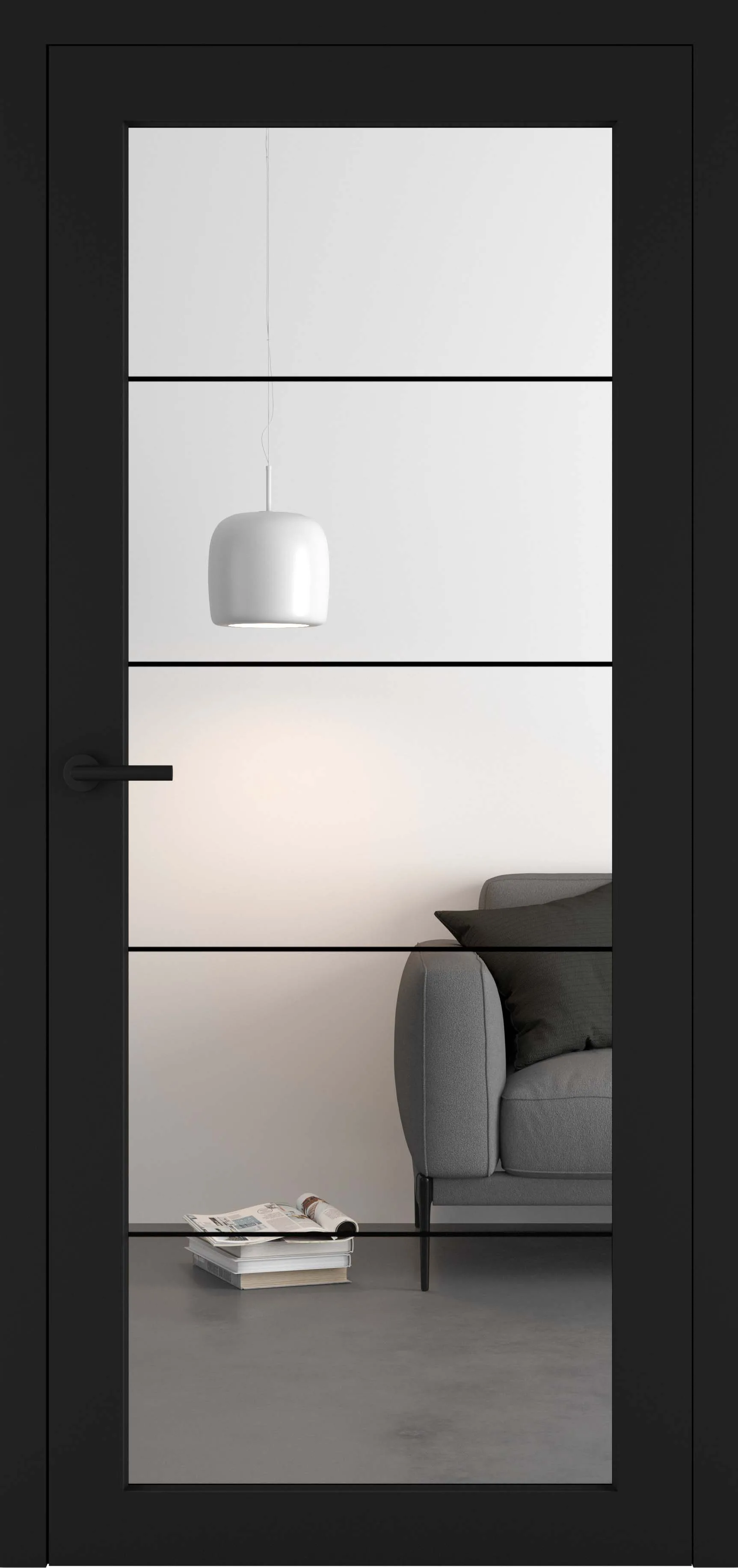 Ușă de interior Quadro — Albe vopsite 4