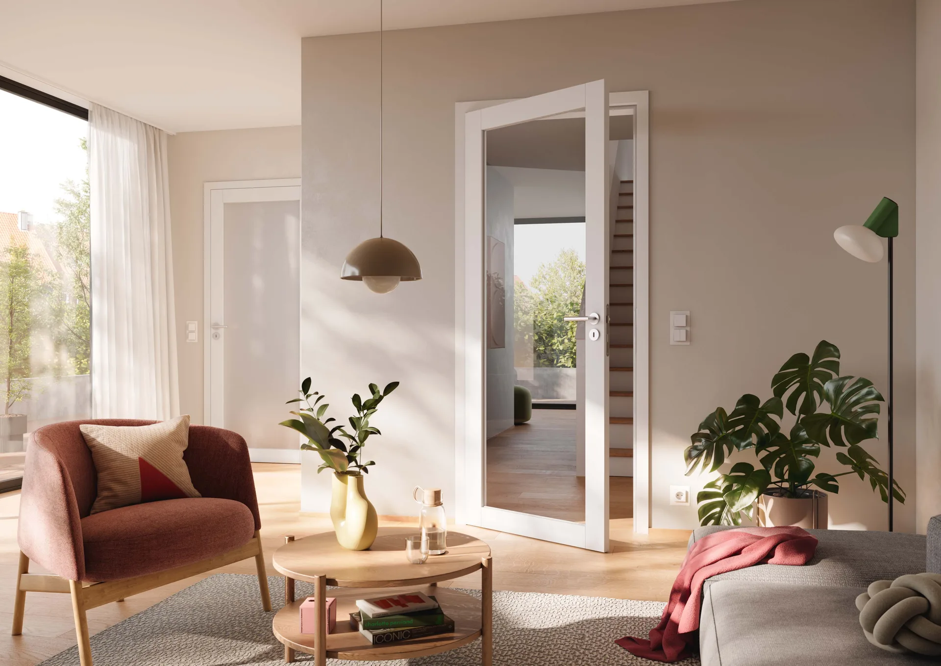 Ușă de interior Quadro — Albe vopsite