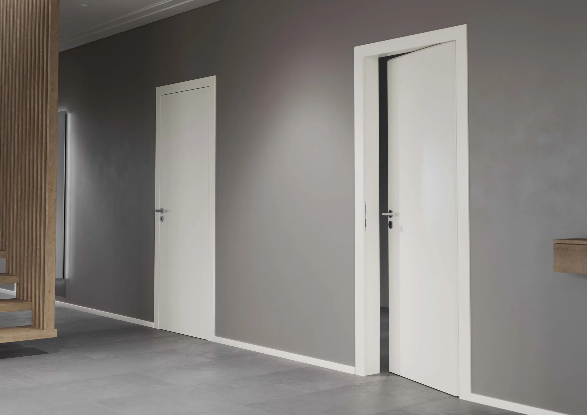 Ușă de interior Reverse — Albe vopsite