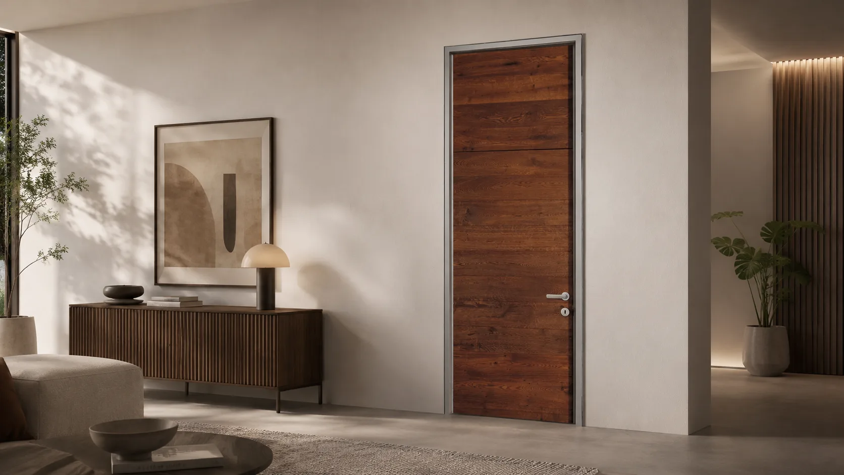Ușă de interior din construcție din materiale lemnoase MDF/HDF și furnir natural, Zitrin-Q CL.1
