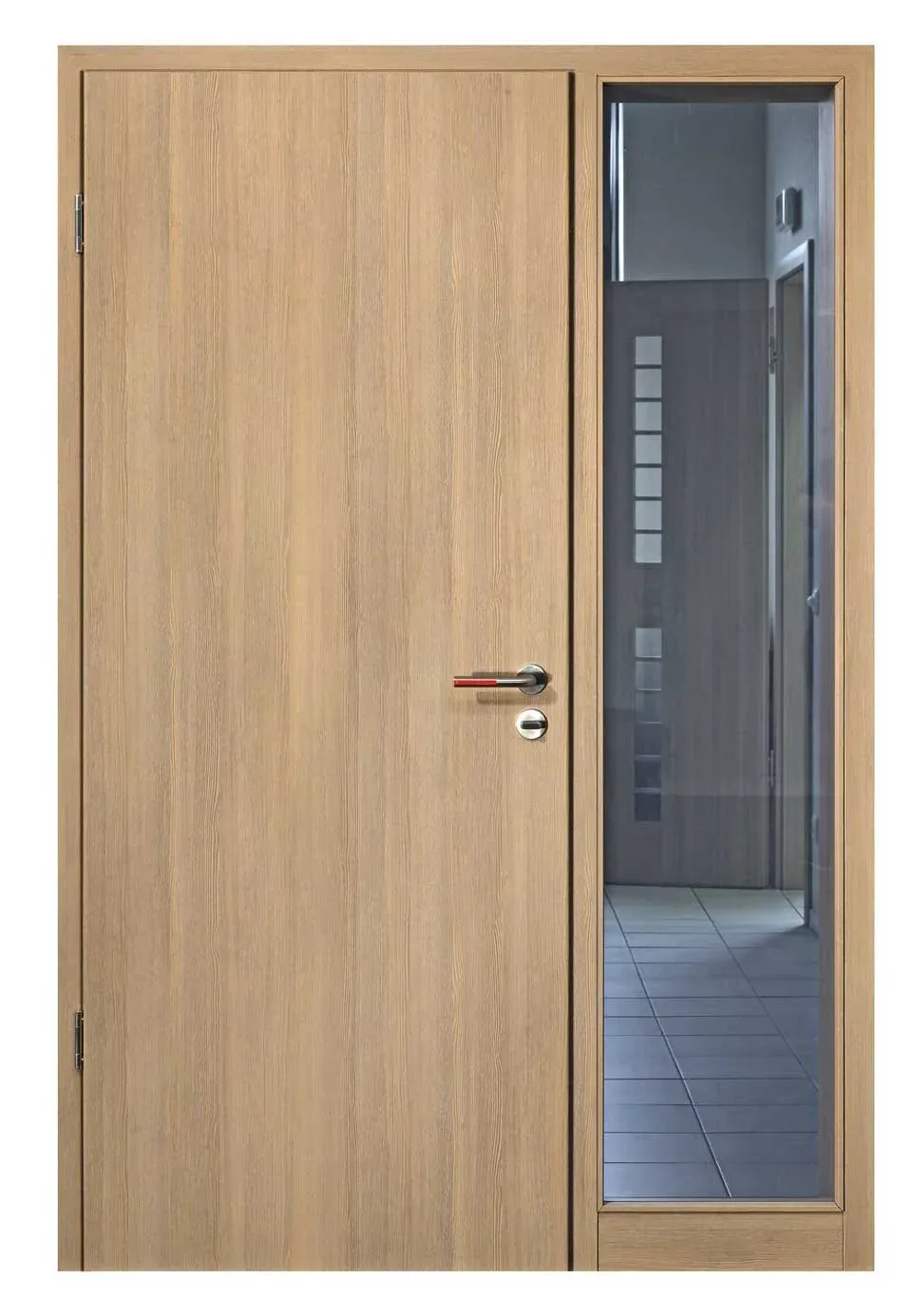 windfangzarge wt 1 tuerhoch mit einem seiteinteil lebolit premium eiche roheffekt freisteller 1